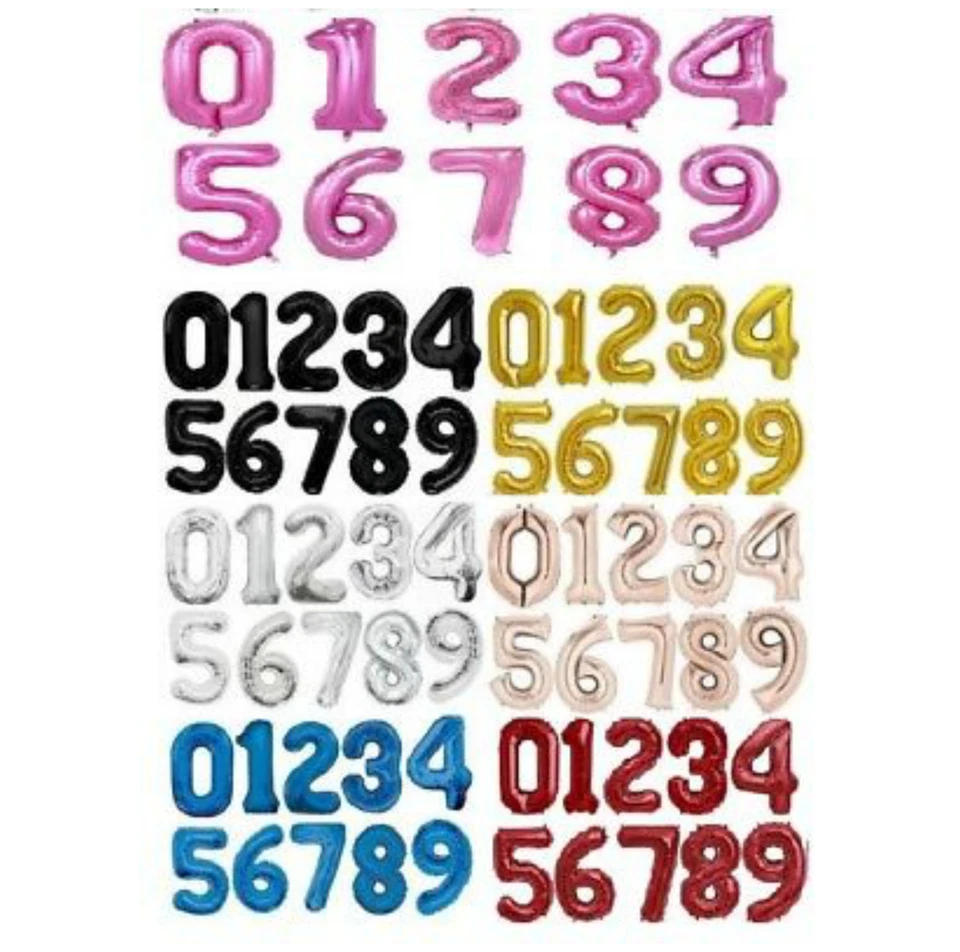 40'' Foil NUMBER 16'' A-Z Letters Decoration Baloons Wedding Anniversary Large - Image 1 of 1