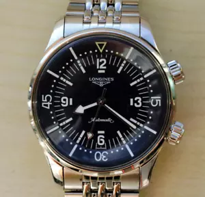 LONGINES Herren Uhr Legend Diver Blau Ref. L3.764.4.90.7 NEU FULL SET - Picture 1 of 10