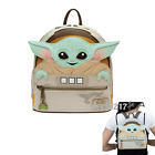 Star Wars Merch Cute Baby Yoda Backpack Schoolbag Double Strap Rucksack Gift