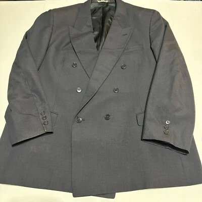 Vtg Christian Brooks Blazer Mens Size 46R Double Breasted Sport Coat USA Made - Image 1 of 4