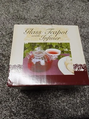 **Chef’s Basics Glass Crystal Clear Teapot With Infuser** - Image 1 of 4