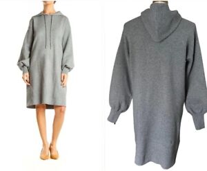 Philosophy Puff Sleeve Hoodie Sweater Dress Womens XL Sweatshirt Gray Minimalist