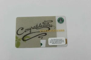 "Congratulations" Starbucks Card - Series 6059 - Never Swiped - Pin Intact -2009 - Bild 1 von 1