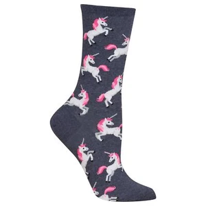 Hot Sox Womens Unicorn Crew Socks - Picture 1 of 3