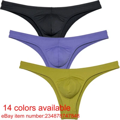Mens Second-skin Bikini Briefs Underwear Ergonomically Bulge Pouch Cheeky Briefs - Image 1 of 4