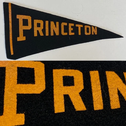 1950's Vintage Princeton Tigers University Mini Pennant 2.5x5.5 Ivy League Cover