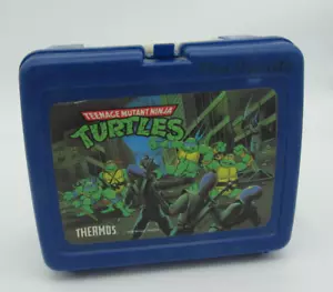Vintage 1989 TMNT Teenage Mutant Ninja Schildkröten Kunststoff Brotdose Fußsoldaten - Bild 1 von 6