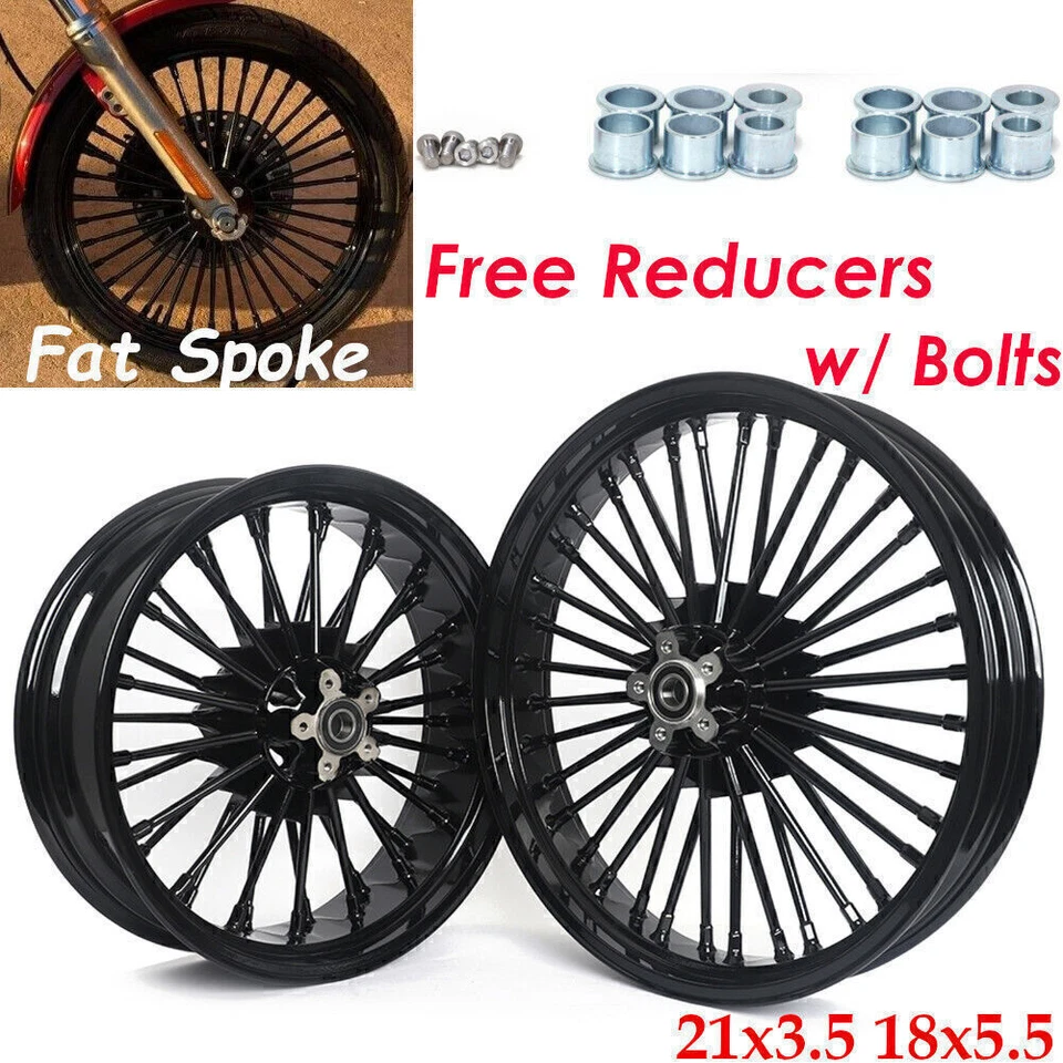 Fat Spoke Wheels Rim 21x3.5 18x5.5 for Harley Softail Night Train Springer FLSTF - Изображение 1 из 4