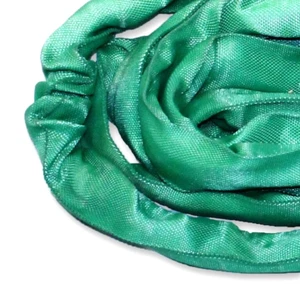 Cabestrillo de borde redondo sin fin verde de 4 pies para elevación y recuperación de remolque 10,600 libras - Imagen 1 de 3
