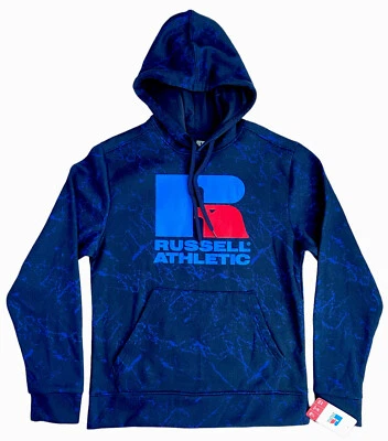 Sudadera con Capucha Russell Athletic Mármol Polar Azul Marino Para Hombre Talla S Nueva Con Etiquetas Foto 1 de 4