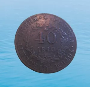 PORTUGUESE MOZAMBIQUE 40 REIS 1840 MARIA II KM 22 #3260# - Picture 1 of 2