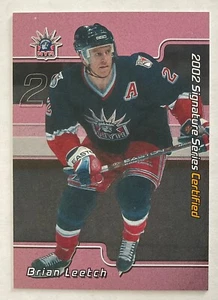 2001-02 BRIAN LEETCH ITG BAP SIGNATURE SERIES CERTIFIED CARD #C-5 RANGERS 1/100 - Picture 1 of 2