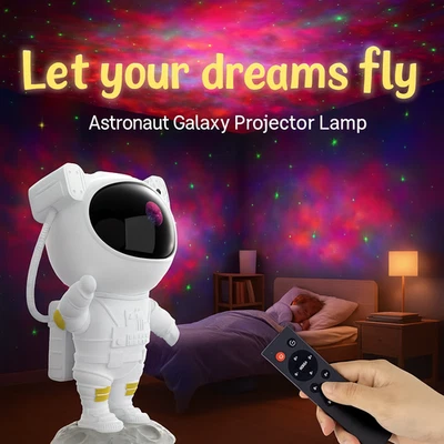 Proyector Estrella Astronauta, Proyector Espacial Galaxia Luz Nocturna, Rotación 360 Grados Foto 1 de 4