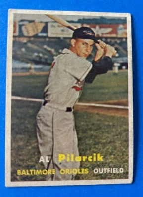 1957 TOPPS  #311 Al Pilarcik Baltimore Orioles Set-Break EX scarce mid series - Image 1 of 2