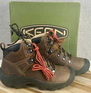 Keen Women's Pyrenees Hiking Boots Size US 8.5 Brown Mid weight Waterproof - Picture 1 of 14