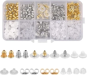 450 Stck. Ohrring Rückseiten Set, 10 Stile Schmetterling Gummistopper für Ohrringe - Bild 1 von 6