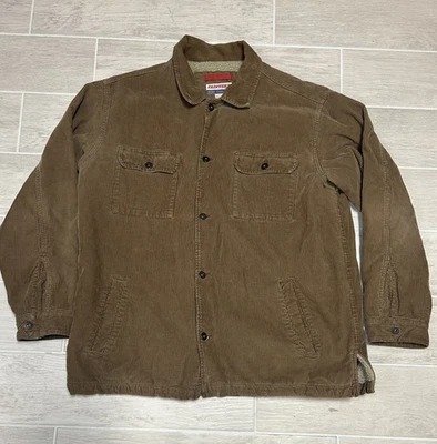 Jaqueta masculina de veludo vintage Old Navy Painters tamanho L forrada de shepa marrom vestuário de trabalho - Imagem 1 de 4