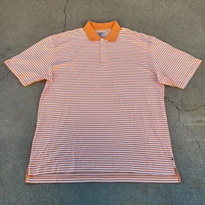 Vintage Callaway Polo Shirt Size 2XL XXL Orange Striped 90s Golf Sport Old Money - Picture 1 of 9