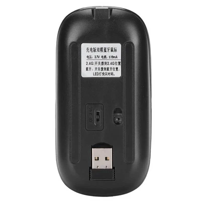 Wireless Mouse Rechargeable Dual‑Mode 2.4G Ergonomic Mute Optical Computer LS - Image 1 of 4