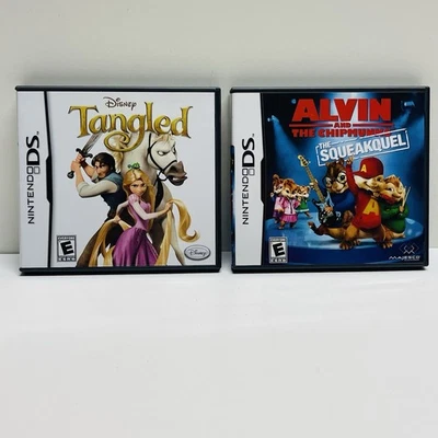 Nintendo DS Game Lot - Disney Tangled - Alvin & The Chipmunks The Squeakquel - Image 1 of 4
