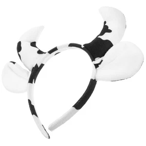 Cow Ears Headband Plush Headband Cosplay Ear Animal Headband Costume Party - Picture 1 of 12