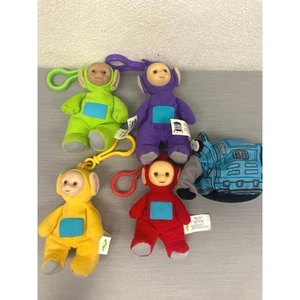Burger King Kids Club Teletubbies Plüsch Schlüsselanhänger Ansteckspielzeug 5 Stück 1999 - Bild 1 von 8