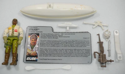 Tarjeta de archivo de figura Stalker v2 1989 de colección G.I. GI Joe 3.75 ARAH Lote 100% Completo Foto 1 de 4