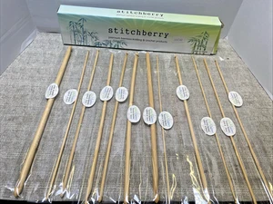 12pcs Bamboo Handle Crochet Hook Knit Craft Knitting Needle Weave Yarn 3-10mm - Picture 1 of 12