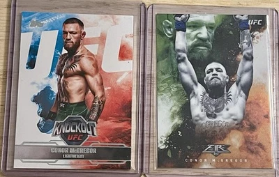 Connor McGregor Set (2)- 2017 Topps Chrome UFC Fire SP + 2025 Topps Knockout UFC - Image 1 of 4