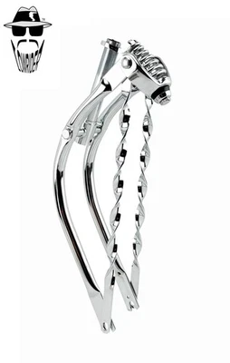 Original Lowrider 20" Bent 1" Chrome Suspension Retro Fork w/Flat Twisted Bars. - Image 1 of 3