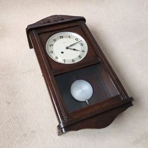 Kienzle Germany Pendulum Wall Clock Key Chiming Wind Up Striking 1920s Antique - Picture 1 of 24