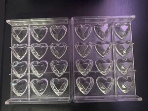 Molds Martellato Polycarbonate Chocolate Mold, Diamond Heart, 24 Cavities - Picture 1 of 3