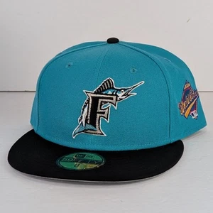 Florida Marlins 1997 World Series New Era 59Fifty eng anliegende Mütze 8 türkis blau schwarz - Bild 1 von 11