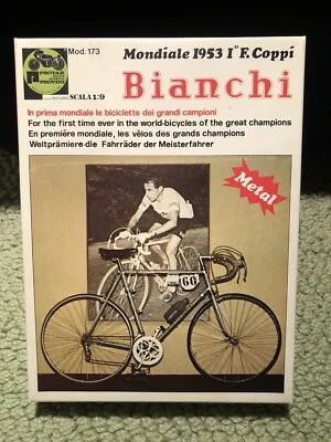 PROTAR MOD 173 BIANCHI BICICLETTA METAL DA MONTARE 1/9 COPPI 1953 Metal New - Immagine 1 di 4