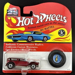 1993 Hot Wheels RED THE DEMON 25th Anniversary w BUTTON 5730 - Picture 1 of 4