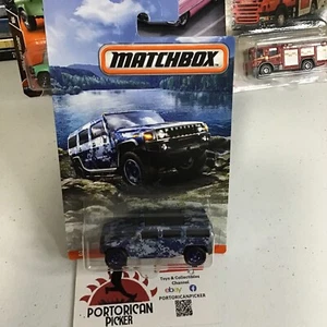 2016 MATCHBOX BLUE CAMOUFLAGE HUMMER H2 CONCEPT 1/64 MIP THAILAND - Picture 1 of 4