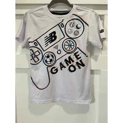  New Balance Easy Styling Gaming T-Shirt - Size 12 (White). K67 * - Image 1 of 4
