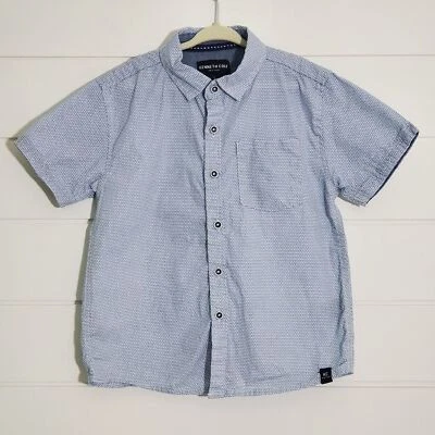 Kenneth Cole NY 男孩短袖纽扣衬衫 尺寸 6 浅蓝色 — 第 1/4 张图片