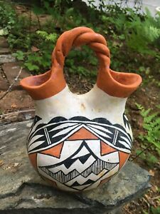 Vintage Acoma Indian Pueblo Wedding Vase Pot