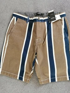 Toffee fashion stripe Mens summer shorts with pockets ( UK 34) - Picture 1 of 3