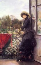Oil painting On-The-Terrace-1884-Julius-LeBlanc-Stewart-oil-painting noblelady