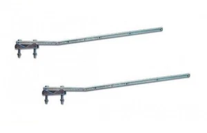 COPPIA STAFFE STENDIBIANCHERIA DA RINGHIERA ZINCATE 58 cm STENDINO A BRACCIO - Foto 1 di 1