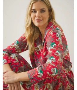 BNWT Printfresh Holly Jolly Bagheera - Flannel Long PJ Set - Ruby - XXS $158 - Picture 1 of 5