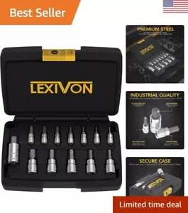 Metric HEX Bit Socket Set - 13-Piece - Premium S2 Alloy Steel - Rust Resistant - Picture 1 of 9