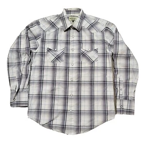 American Rag Pearl Snap Shirt Plaid Long Sleeve Button Up Top Mens Size Small - Picture 1 of 6