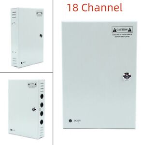 18 Channel 12V Dc 10A 120W Power Supply Box For Cctv Accessories Security Camera
