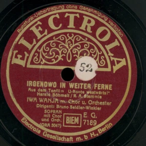 IWA WANJA Film "U-Boot westwärts" Irgendwo in weiter Ferne WKII 78rpm S4225 - Bild 1 von 2