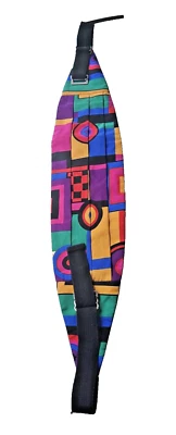 Cinturón elástico psicodélico vintage cummerbund gráfico abstracto años 90-80 Foto 1 de 4