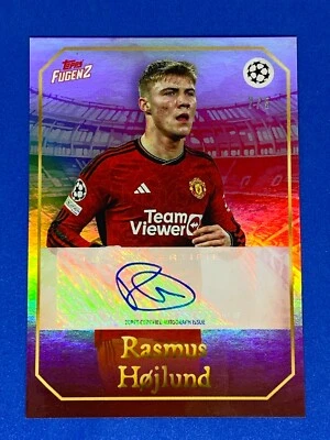 Rasmus Hojlund Topps FugenZ Autograph Parallel Numbered 2 /5 Football Auto Card - Image 1 of 3