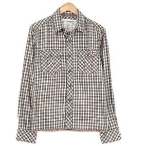 Napapjiri a Quadri Multicolore Camicia IN Cotone Manica Lunga Uomo Vs9 Taglia M - Foto 1 di 7